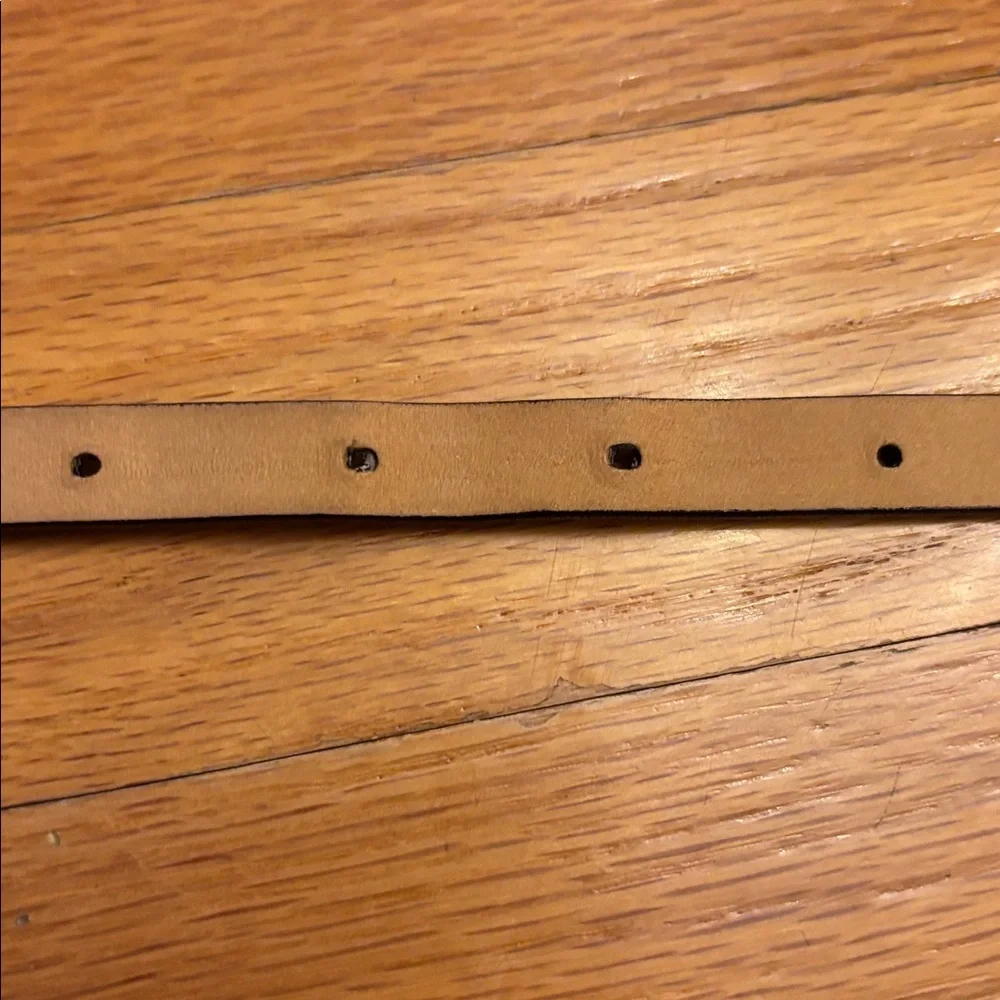 J. Crew Thin Skinny Waist Belt Animal Cheetah Leopard Tortoise Tan Leather Small - Picture 7 of 16
